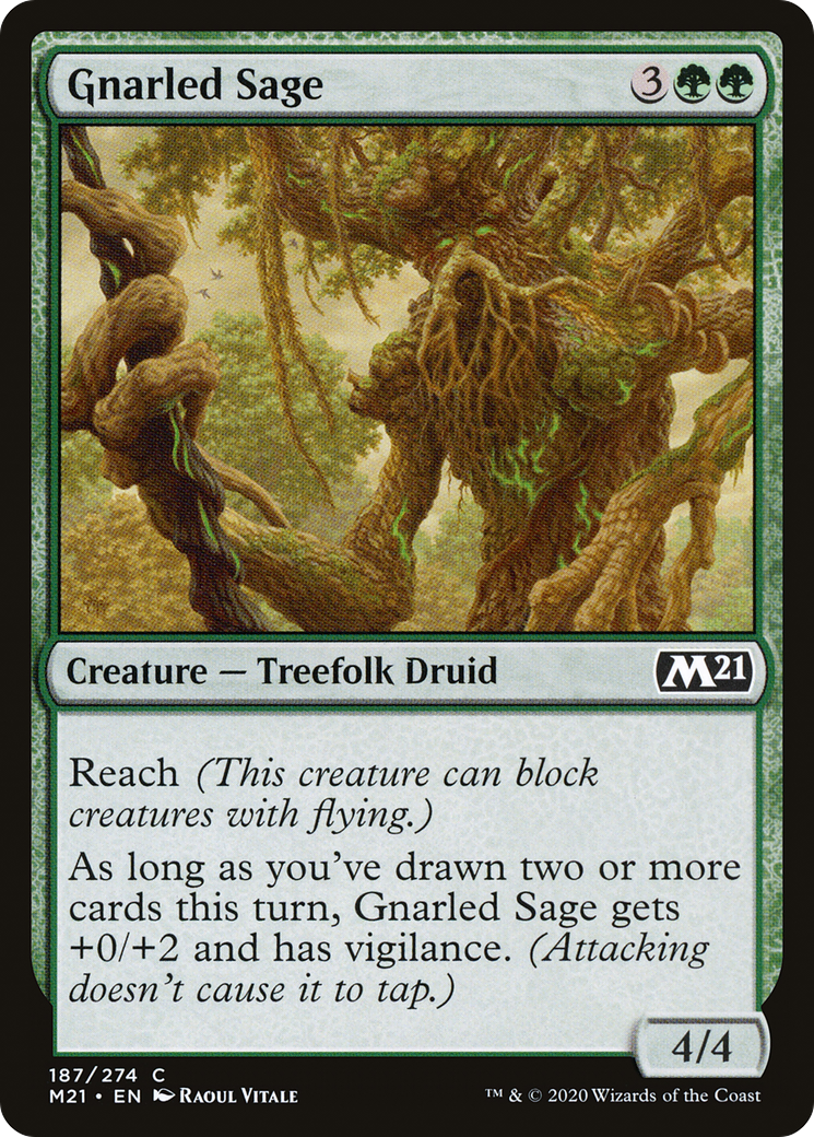 Gnarled Sage (M21-187) - Core Set 2021 - Premium MTG Single from Wizards of the Coast - Just $0.08! Shop now at Game Crave Tournament Store