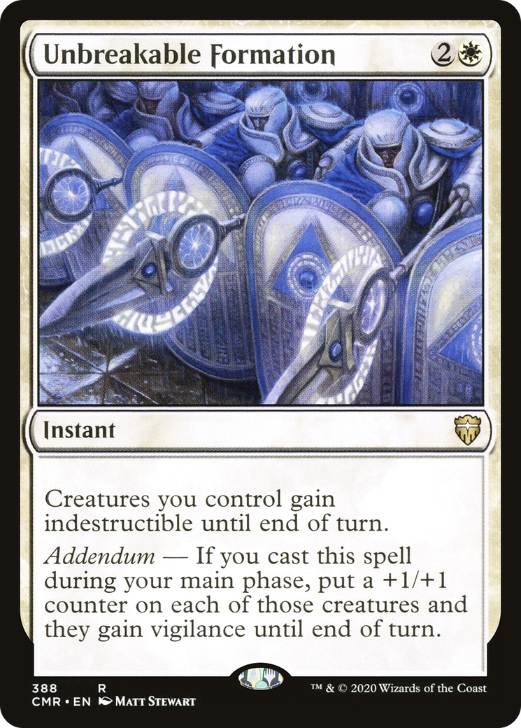 Unbreakable Formation (CMR-388) - Commander Legends - Premium MTG Single from Wizards of the Coast - Just $0.10! Shop now at Game Crave Tournament Store
