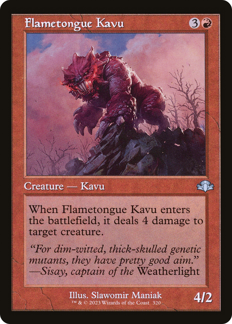 Flametongue Kavu (DMR-320) - Dominaria Remastered - Premium MTG Single from Wizards of the Coast - Just $0.25! Shop now at Game Crave Tournament Store