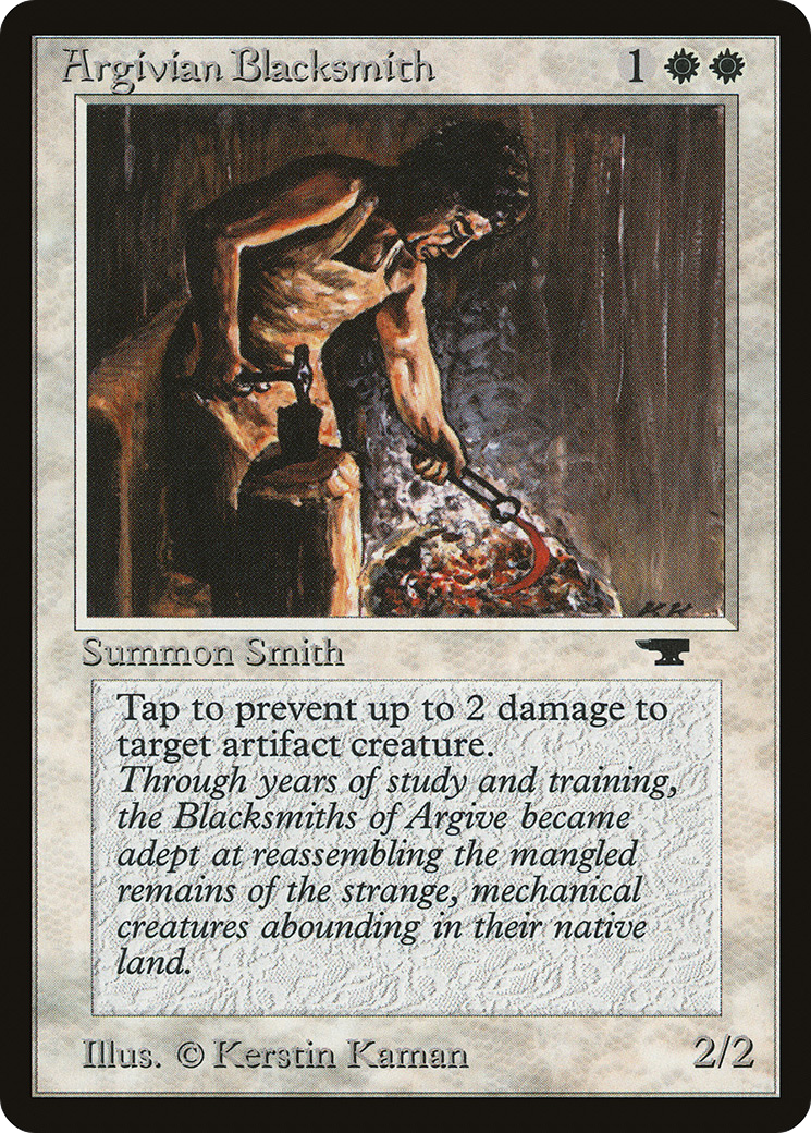 Argivian Blacksmith (ATQ-002) - Antiquities - Premium MTG Single from Wizards of the Coast - Just $0.10! Shop now at Game Crave Tournament Store