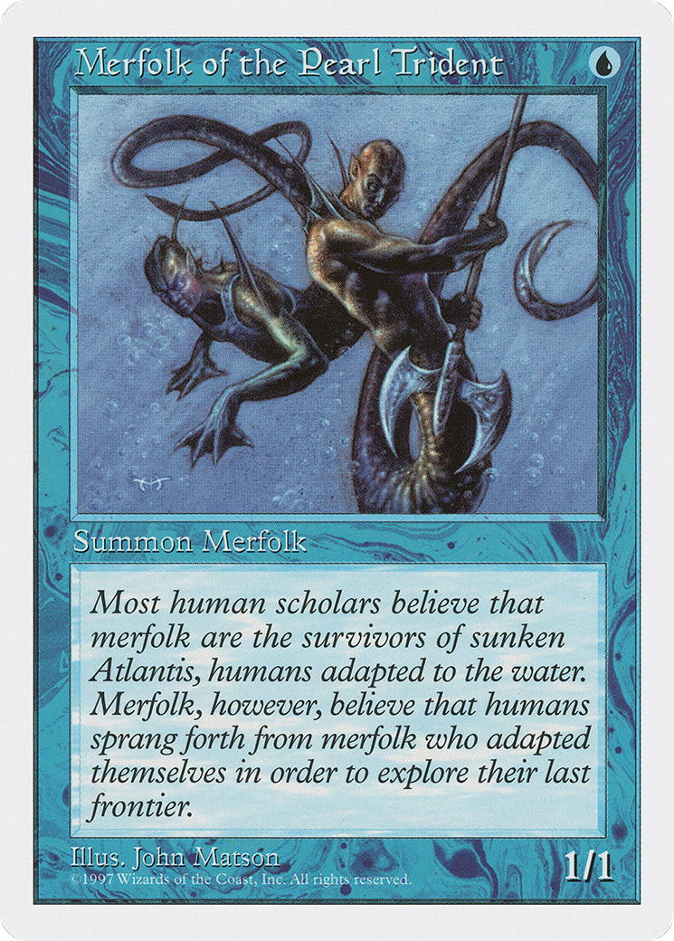 Merfolk of the Pearl Trident (5ED-104) - Fifth Edition - Premium MTG Single from Wizards of the Coast - Just $0.25! Shop now at Game Crave Tournament Store