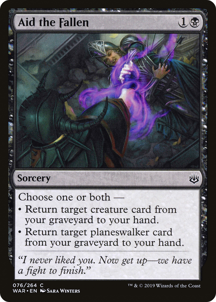 Aid the Fallen (WAR-076) - War of the Spark Foil - Premium MTG Single from Wizards of the Coast - Just $0.36! Shop now at Game Crave Tournament Store