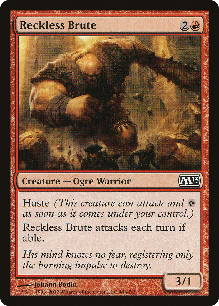 Reckless Brute (M13-144) - Magic 2013 - Premium MTG Single from Wizards of the Coast - Just $0.25! Shop now at Game Crave Tournament Store