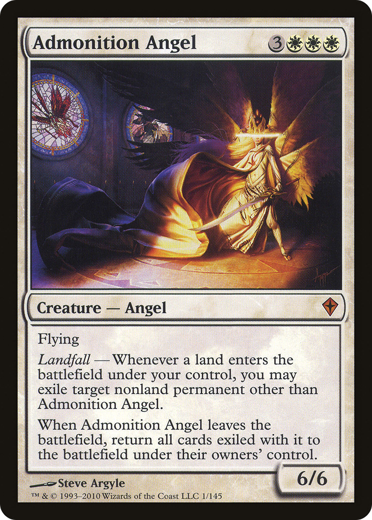 Admonition Angel (WWK-001) - Worldwake Foil - Premium MTG Single from Wizards of the Coast - Just $5.83! Shop now at Game Crave Tournament Store