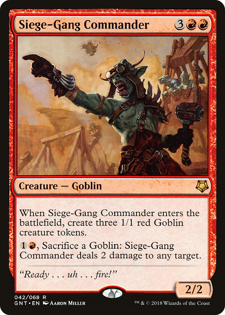 Siege-Gang Commander (GNT-042) - Game Night - Premium MTG Single from Wizards of the Coast - Just $0.26! Shop now at Game Crave Tournament Store