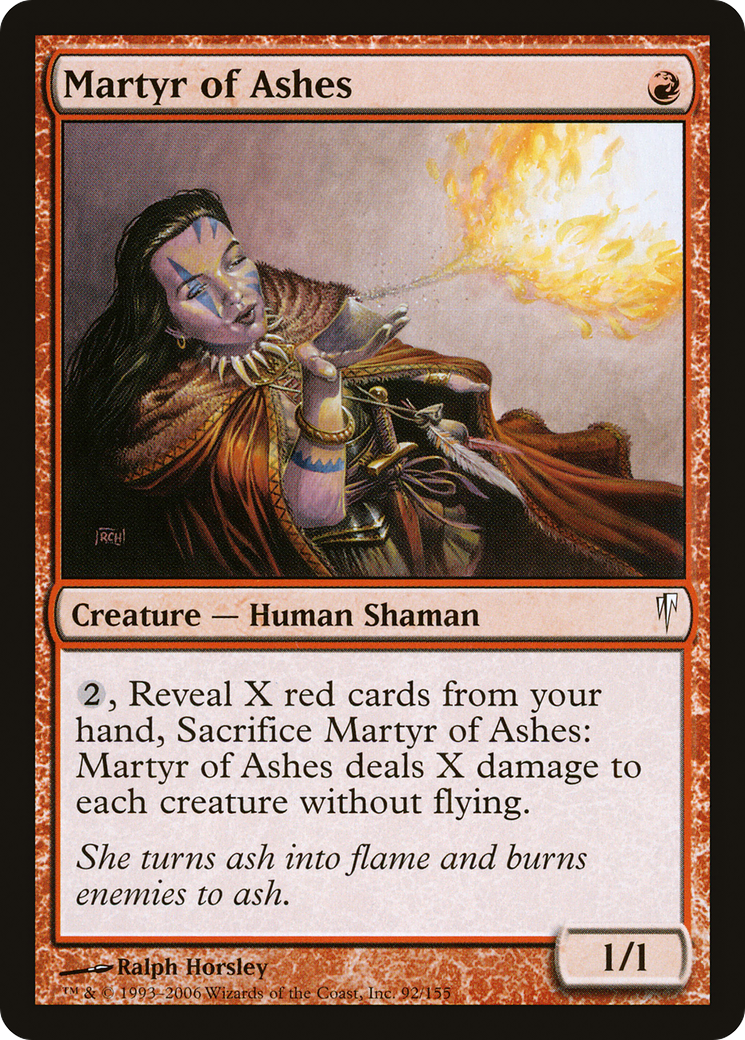 Martyr of Ashes (CSP-092) - Coldsnap - Premium MTG Single from Wizards of the Coast - Just $0.25! Shop now at Game Crave Tournament Store