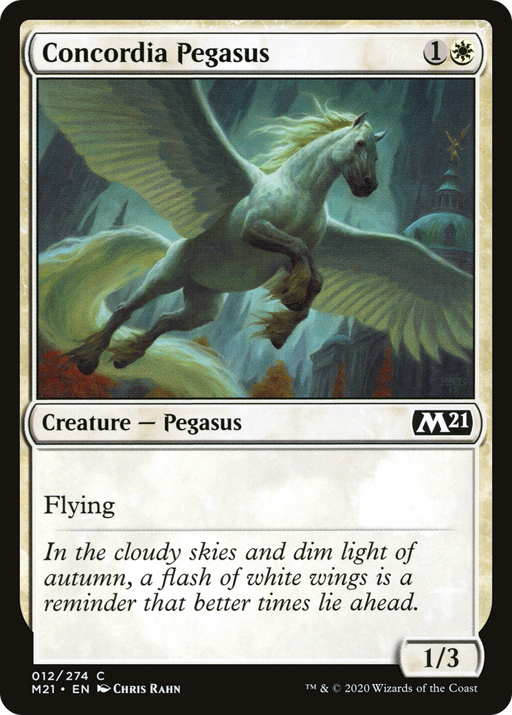 Concordia Pegasus (M21-012) - Core Set 2021 - Premium MTG Single from Wizards of the Coast - Just $0.25! Shop now at Game Crave Tournament Store