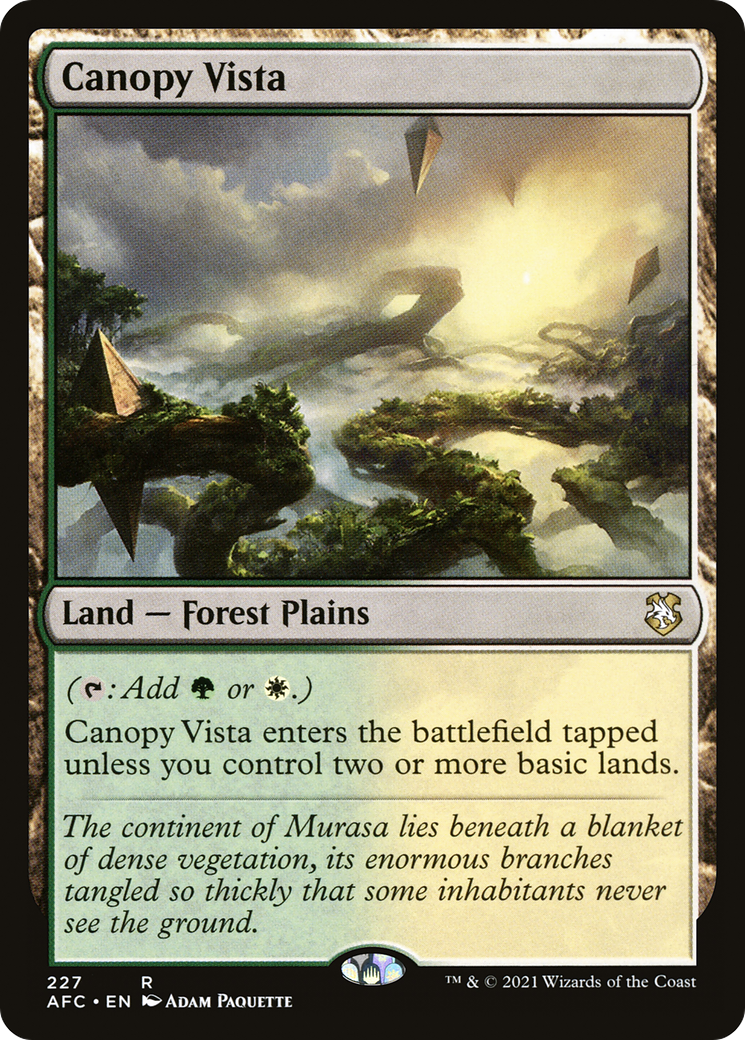 Canopy Vista (AFC-227) - Forgotten Realms Commander - Premium MTG Single from Wizards of the Coast - Just $0.26! Shop now at Game Crave Tournament Store