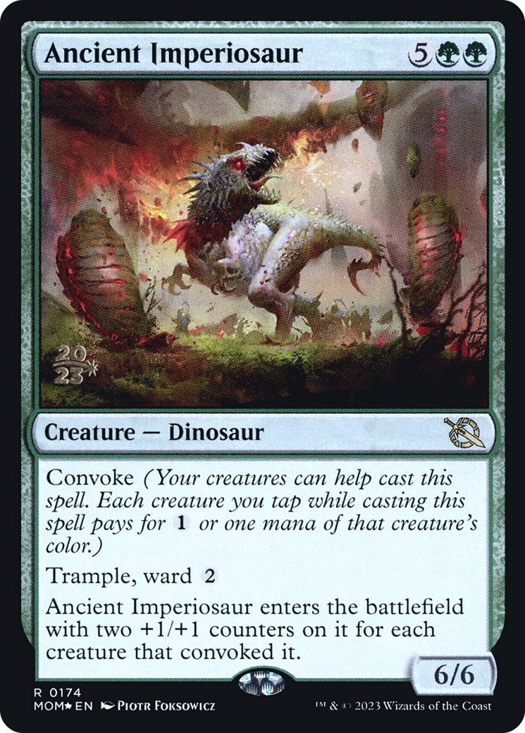 Ancient Imperiosaur (PMOM-174S) - March of the Machine Promos Foil - Premium MTG Single from Wizards of the Coast - Just $0.22! Shop now at Game Crave Tournament Store