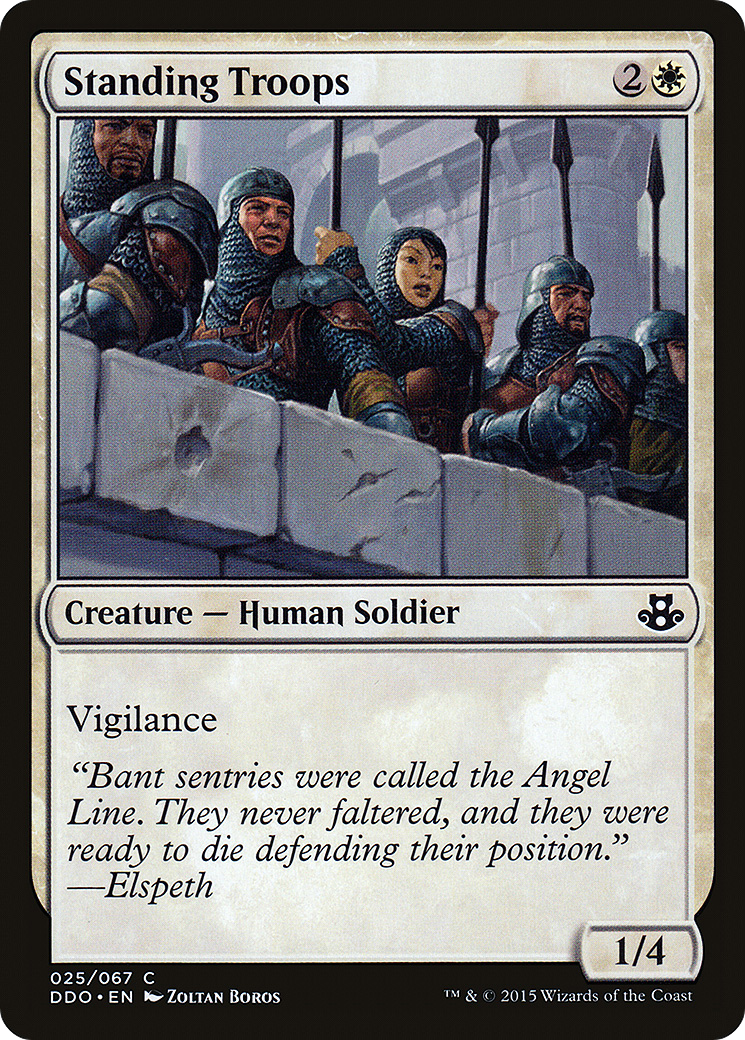 Standing Troops (DDO-025) - Duel Decks: Elspeth vs. Kiora - Premium MTG Single from Wizards of the Coast - Just $0.08! Shop now at Game Crave Tournament Store