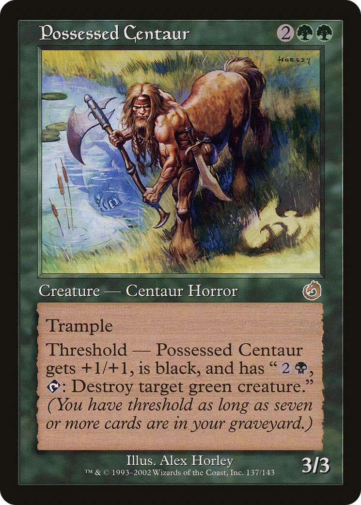 Possessed Centaur (TOR-137) - Torment - Premium MTG Single from Wizards of the Coast - Just $0.08! Shop now at Game Crave Tournament Store