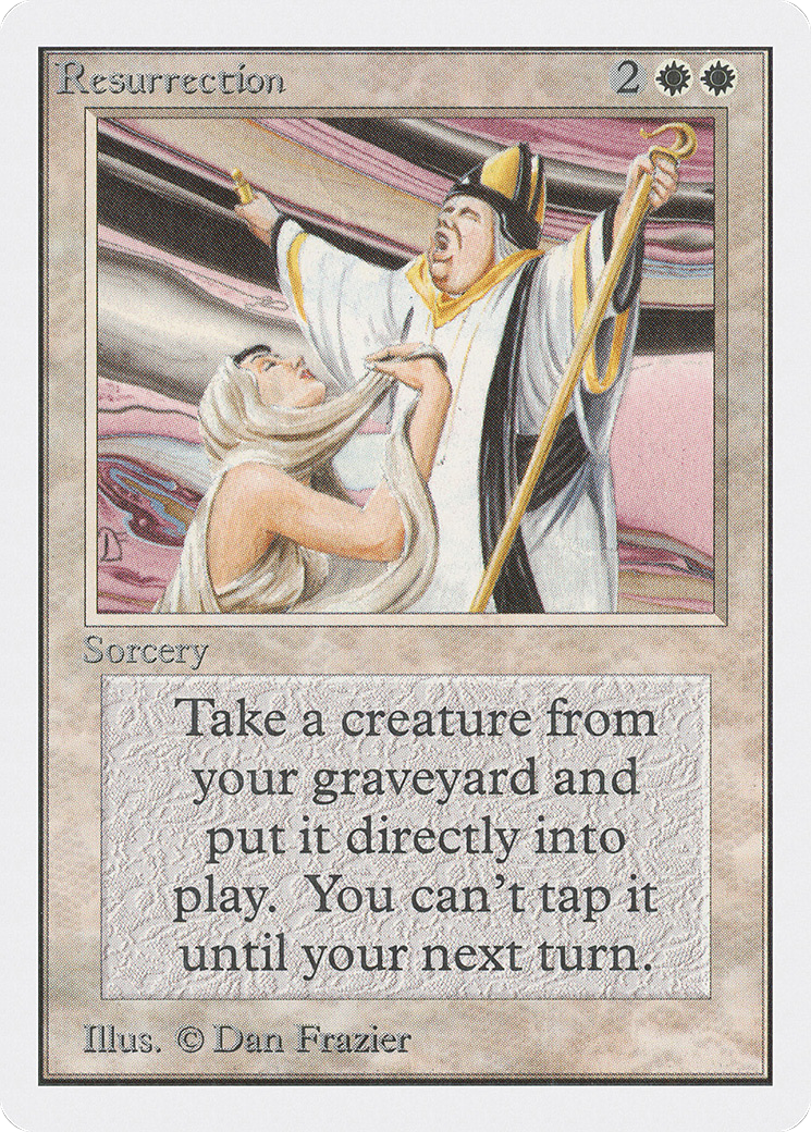 Resurrection (2ED-035) - Unlimited Edition - Premium MTG Single from Wizards of the Coast - Just $1.07! Shop now at Game Crave Tournament Store
