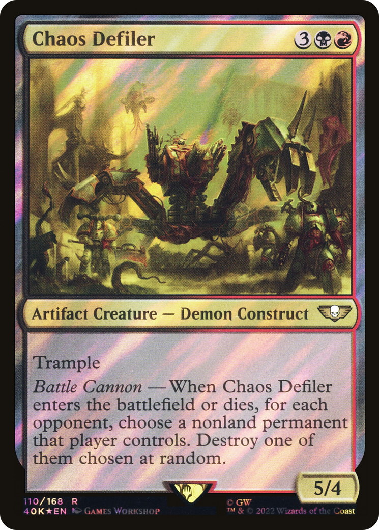 Chaos Defiler (40K-110★) - Warhammer 40,000 Commander Foil - Premium MTG Single from Wizards of the Coast - Just $2.24! Shop now at Game Crave Tournament Store