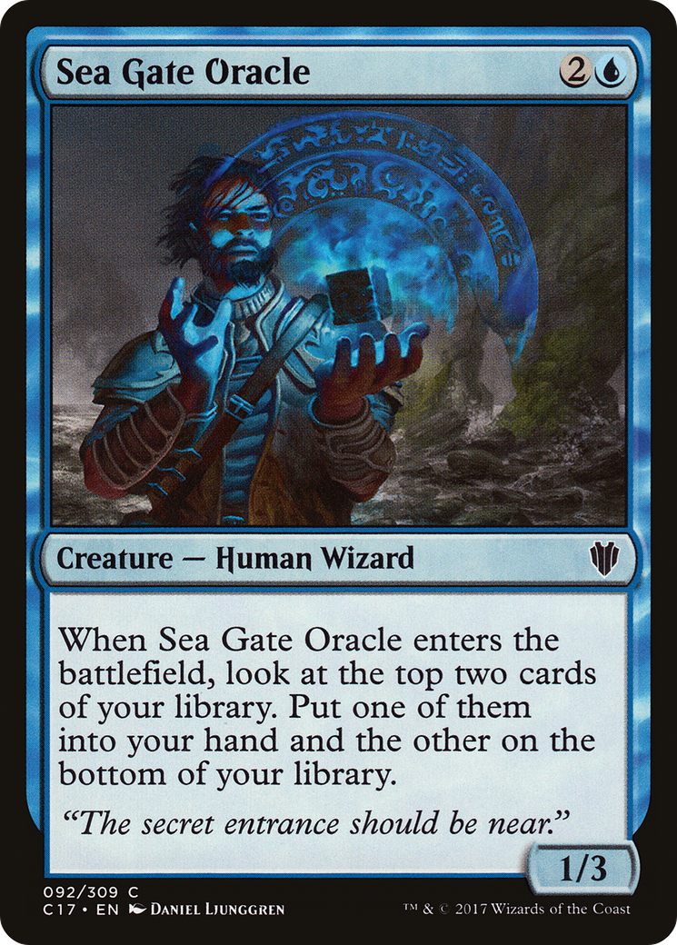 Sea Gate Oracle (C17-092) - Commander 2017 - Premium MTG Single from Wizards of the Coast - Just $0.25! Shop now at Game Crave Tournament Store