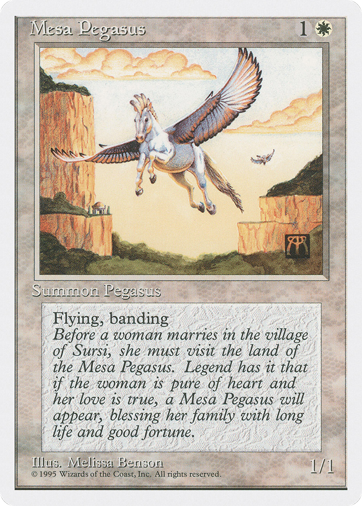 Mesa Pegasus (4ED-035) - Fourth Edition - Premium MTG Single from Wizards of the Coast - Just $0.25! Shop now at Game Crave Tournament Store