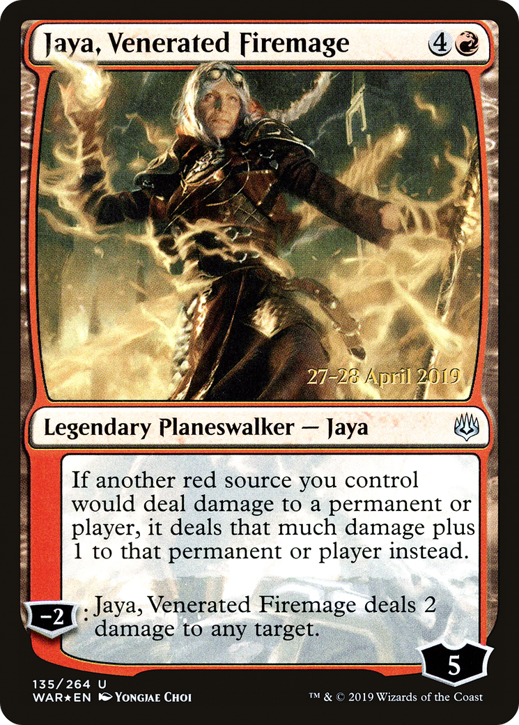 Jaya, Venerated Firemage (PWAR-135S) - War of the Spark Promos Foil - Premium MTG Single from Wizards of the Coast - Just $0.10! Shop now at Game Crave Tournament Store