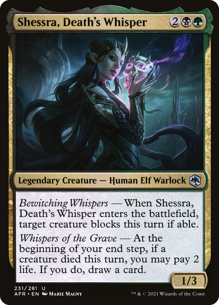 Shessra, Death's Whisper (AFR-231) - Adventures in the Forgotten Realms - Premium MTG Single from Wizards of the Coast - Just $0.08! Shop now at Game Crave Tournament Store