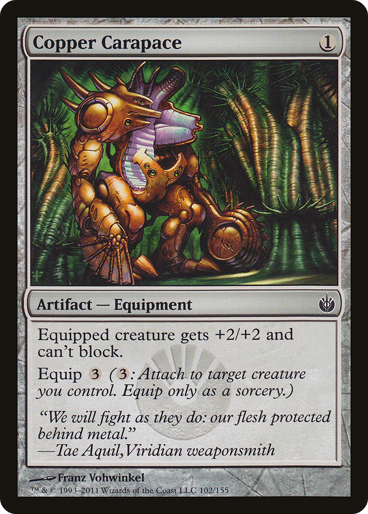 Copper Carapace (MBS-102) - Mirrodin Besieged Foil - Premium MTG Single from Wizards of the Coast - Just $0.08! Shop now at Game Crave Tournament Store