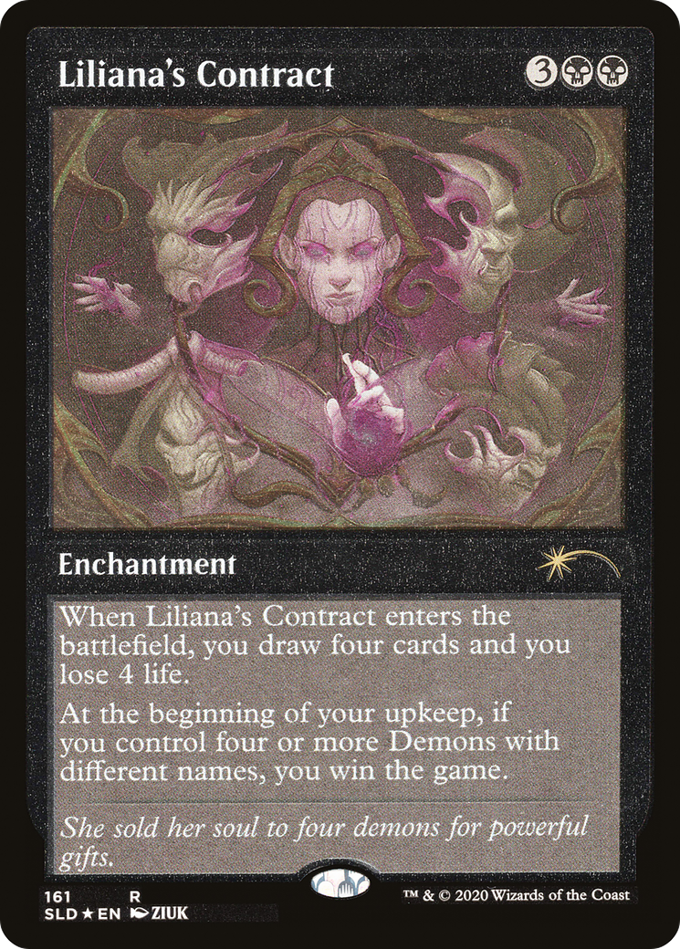 Liliana's Contract (SLD-161★) - Secret Lair Drop Etched Foil - Premium MTG Single from Wizards of the Coast - Just $2.57! Shop now at Game Crave Tournament Store