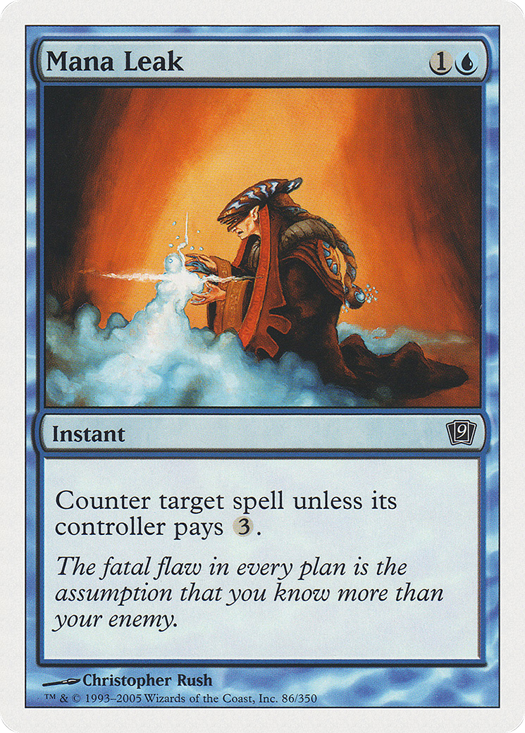 Mana Leak (9ED-086) - Ninth Edition - Premium MTG Single from Wizards of the Coast - Just $0.08! Shop now at Game Crave Tournament Store