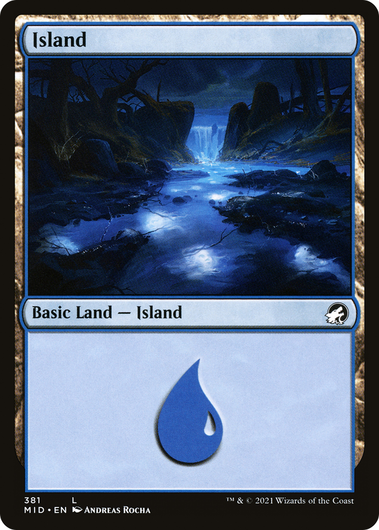 Island (MID-381) - Innistrad: Midnight Hunt Foil - Premium MTG Single from Wizards of the Coast - Just $0.08! Shop now at Game Crave Tournament Store