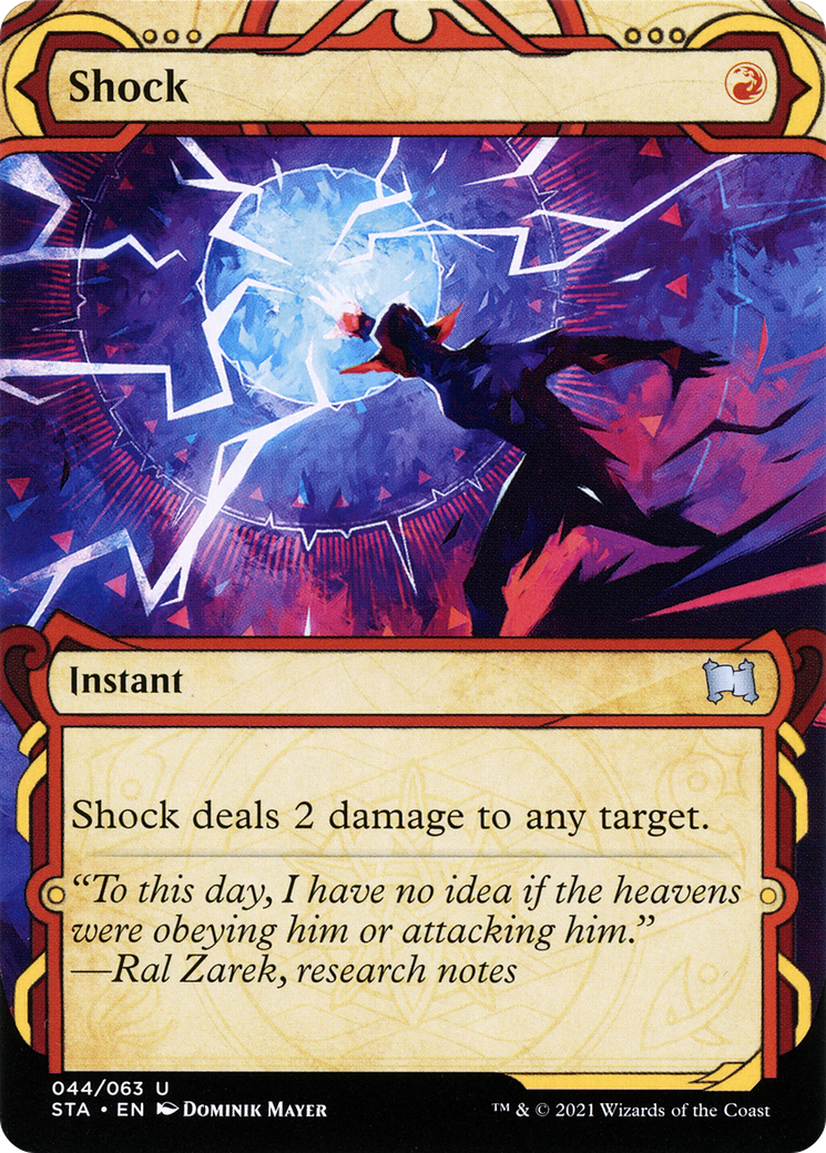 Shock (STA-044) - Strixhaven Mystical Archive: (Showcase) (Borderless) - Premium MTG Single from Wizards of the Coast - Just $0.08! Shop now at Game Crave Tournament Store