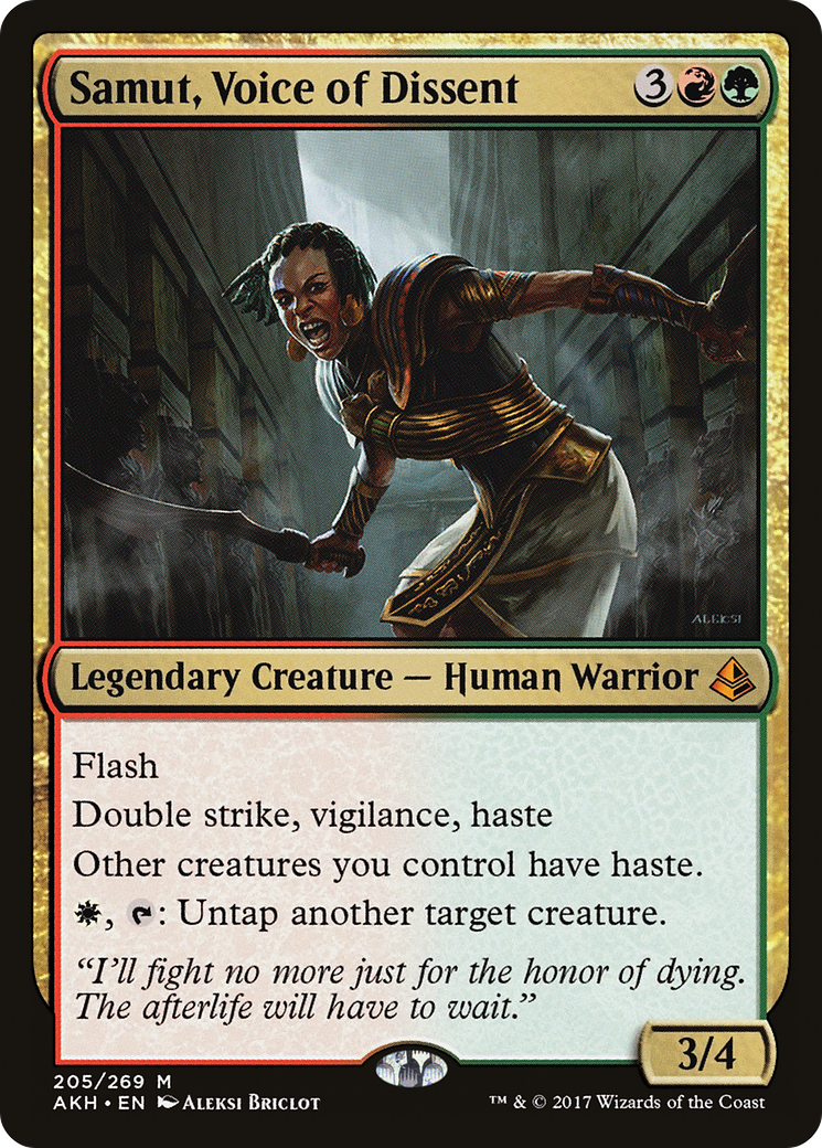 Samut, Voice of Dissent (AKH-205) - Amonkhet - Premium MTG Single from Wizards of the Coast - Just $0.42! Shop now at Game Crave Tournament Store