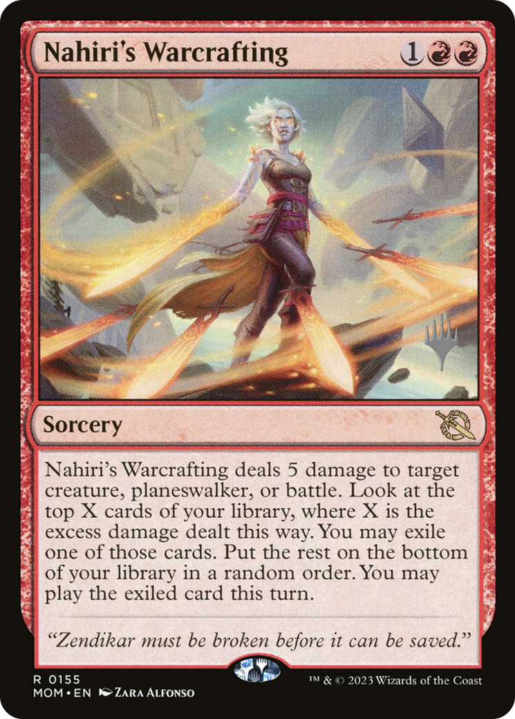 Nahiri's Warcrafting (PMOM-155P) - March of the Machine Promos Foil - Premium MTG Single from Wizards of the Coast - Just $0.08! Shop now at Game Crave Tournament Store