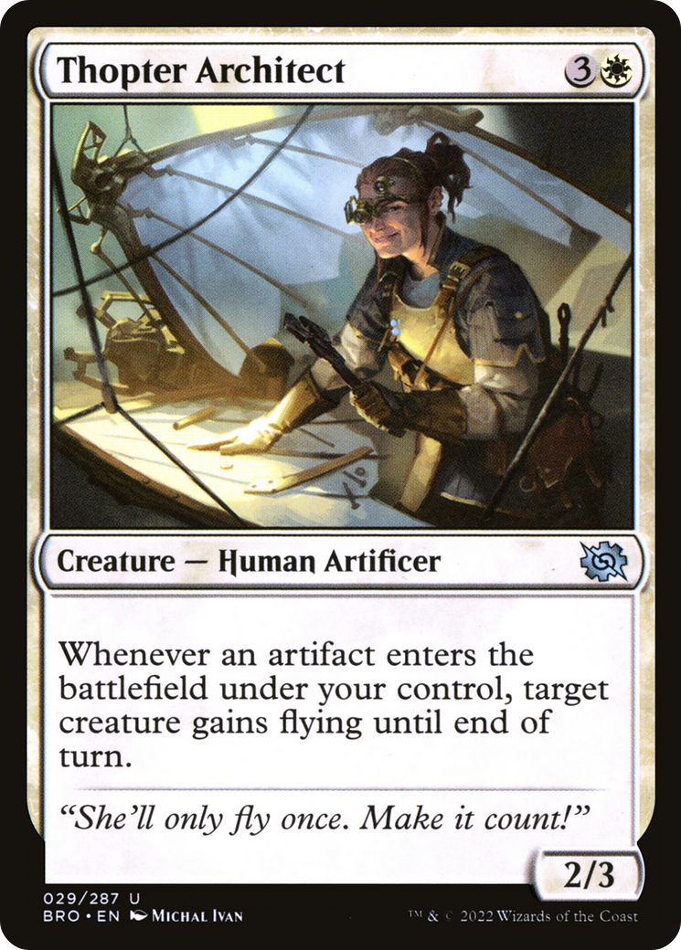 Thopter Architect (BRO-029) - The Brothers' War - Premium MTG Single from Wizards of the Coast - Just $0.08! Shop now at Game Crave Tournament Store
