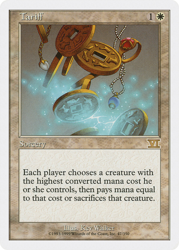 Tariff (6ED-047) - Classic Sixth Edition - Premium MTG Single from Wizards of the Coast - Just $0.11! Shop now at Game Crave Tournament Store