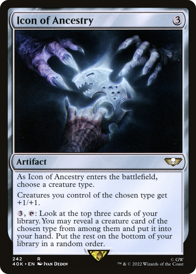 Icon of Ancestry (40K-242) - Warhammer 40,000 Commander - Premium MTG Single from Wizards of the Coast - Just $0.29! Shop now at Game Crave Tournament Store