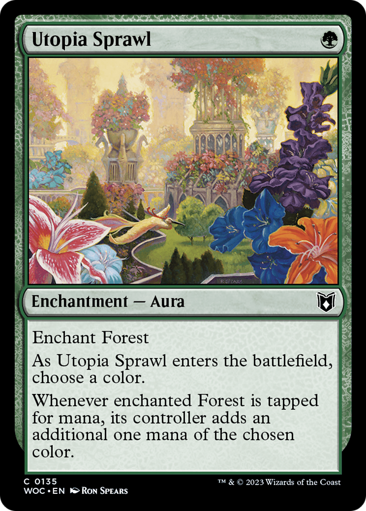 Utopia Sprawl (WOC-135) - Wilds of Eldraine Commander - Premium MTG Single from Wizards of the Coast - Just $0.45! Shop now at Game Crave Tournament Store