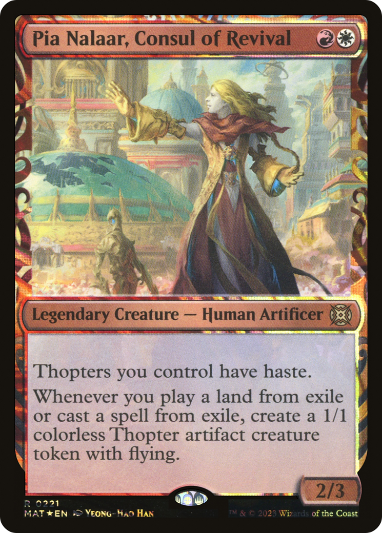 Pia Nalaar, Consul of Revival (MAT-221) - March of the Machine: The Aftermath: (Showcase) Foil - Premium MTG Single from Wizards of the Coast - Just $0.85! Shop now at Game Crave Tournament Store