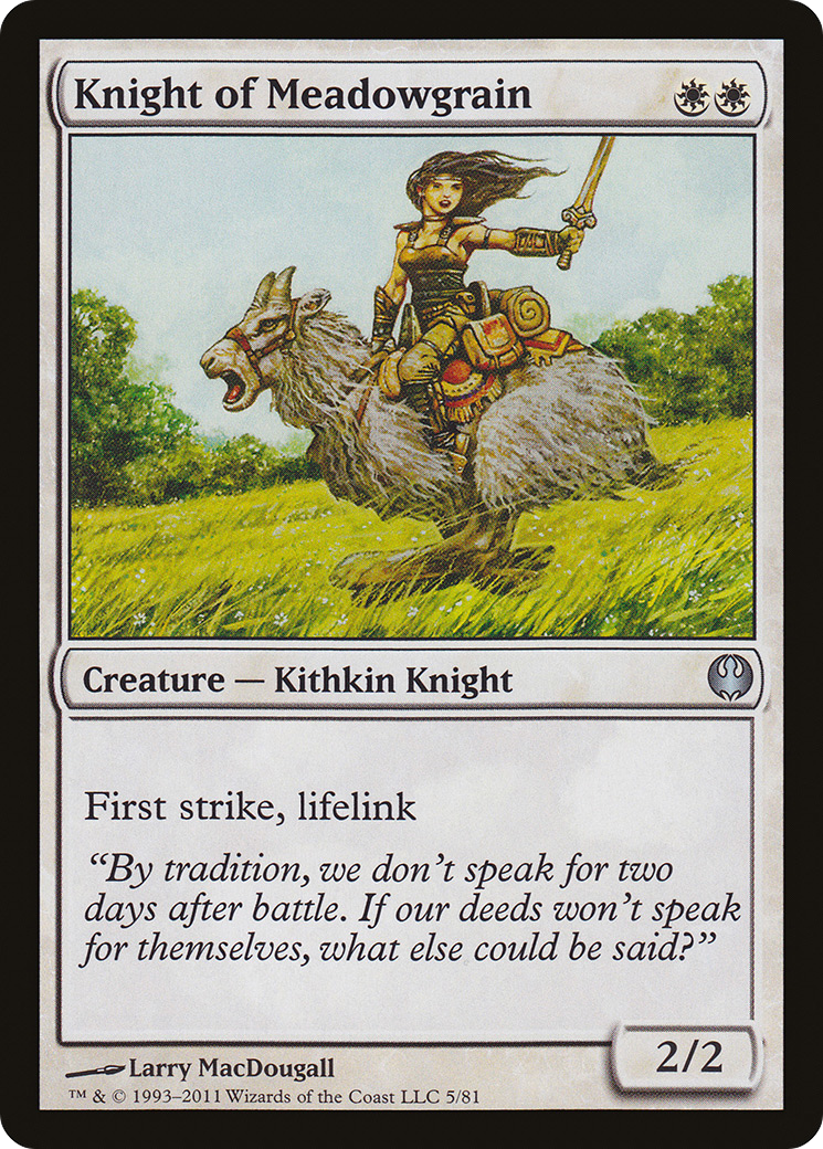 Knight of Meadowgrain (DDG-005) - Duel Decks: Knights vs. Dragons - Premium MTG Single from Wizards of the Coast - Just $0.11! Shop now at Game Crave Tournament Store