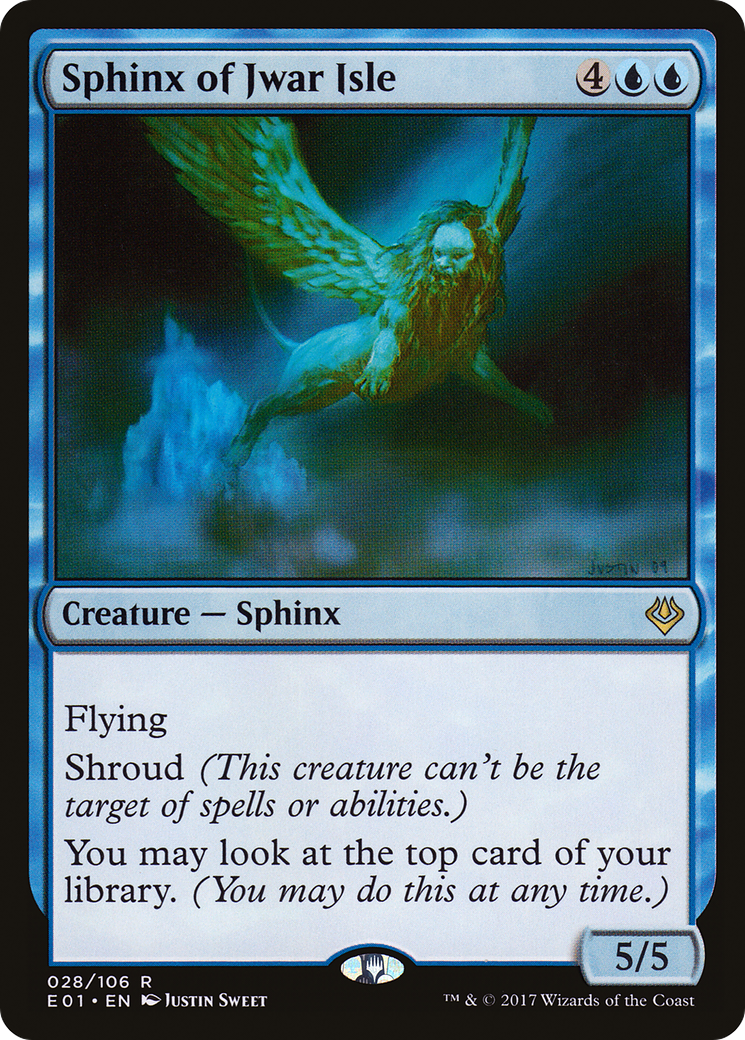 Sphinx of Jwar Isle (E01-028) - Archenemy: Nicol Bolas - Premium MTG Single from Wizards of the Coast - Just $0.08! Shop now at Game Crave Tournament Store