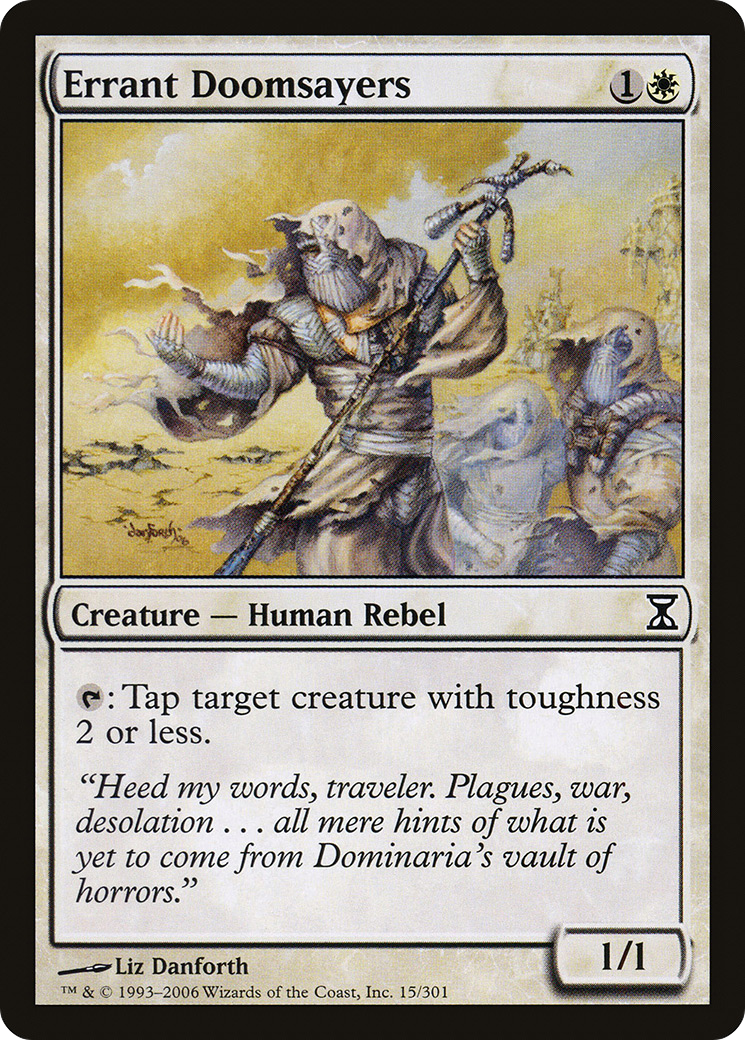 Errant Doomsayers (TSP-015) - Time Spiral - Premium MTG Single from Wizards of the Coast - Just $0.08! Shop now at Game Crave Tournament Store