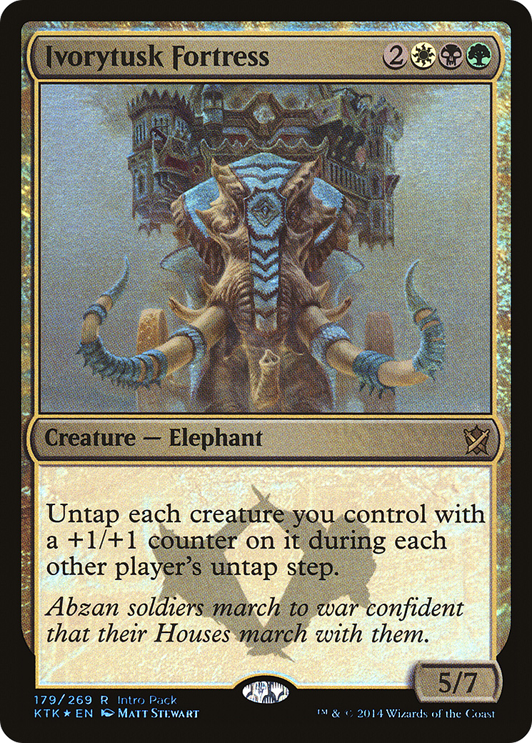 Ivorytusk Fortress (PKTK-179) - Khans of Tarkir Promos Foil - Premium MTG Single from Wizards of the Coast - Just $0.49! Shop now at Game Crave Tournament Store