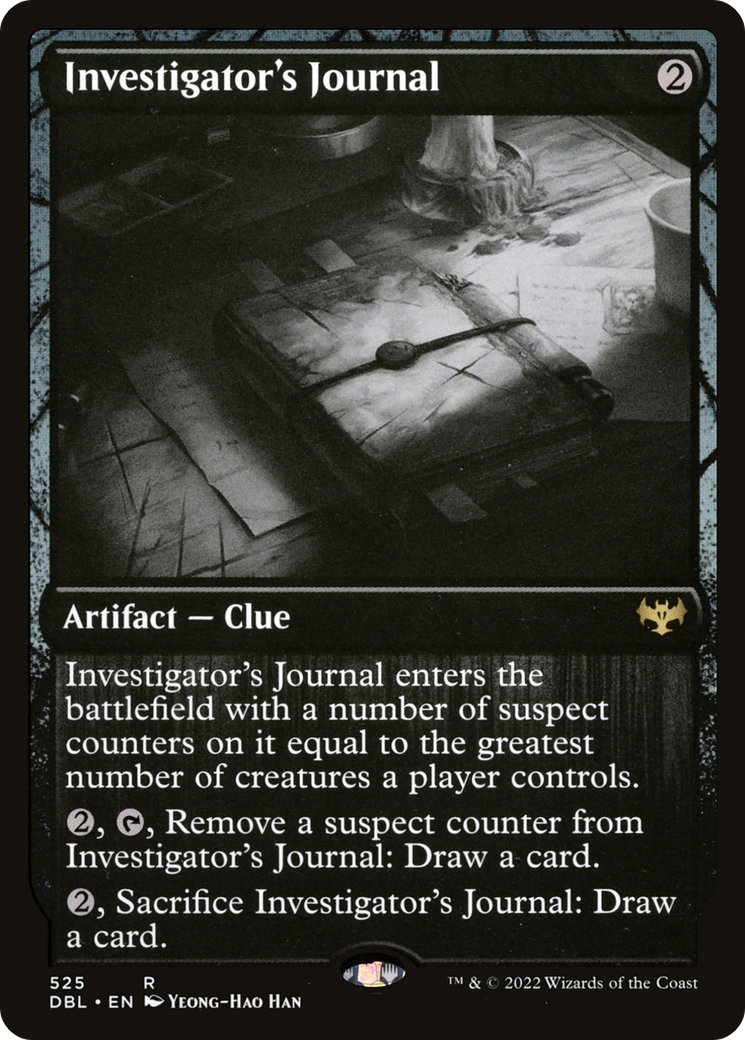 Investigator's Journal (DBL-525) - Innistrad: Double Feature Foil - Premium MTG Single from Wizards of the Coast - Just $0.24! Shop now at Game Crave Tournament Store