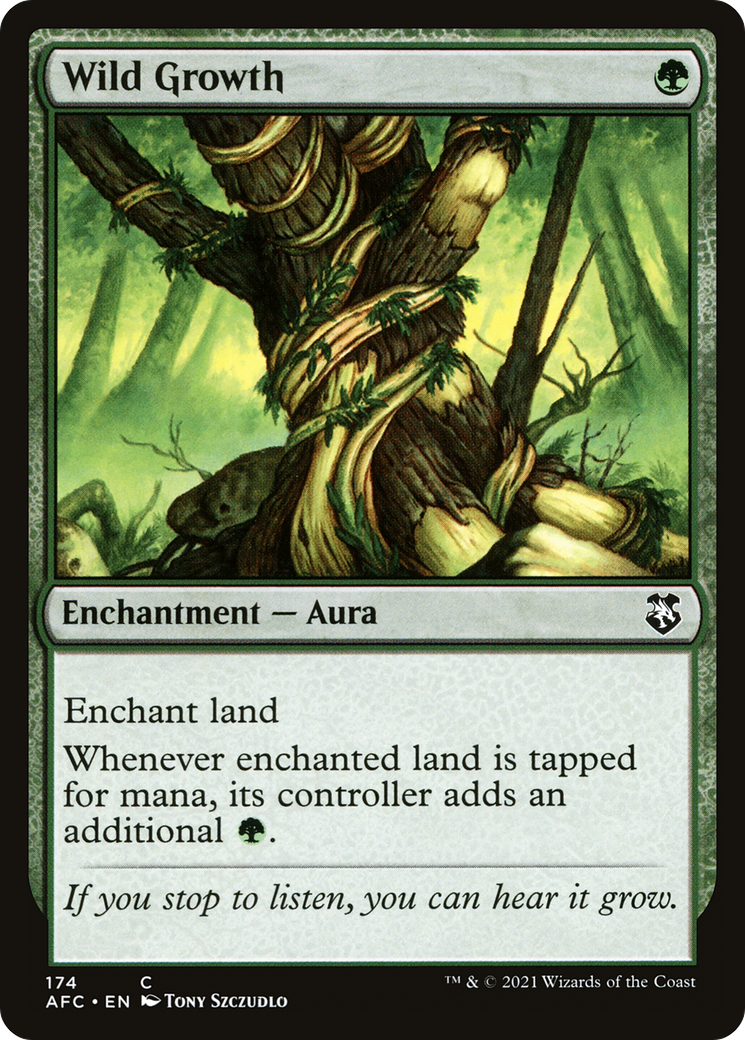 Wild Growth (AFC-174) - Forgotten Realms Commander - Premium MTG Single from Wizards of the Coast - Just $0.30! Shop now at Game Crave Tournament Store