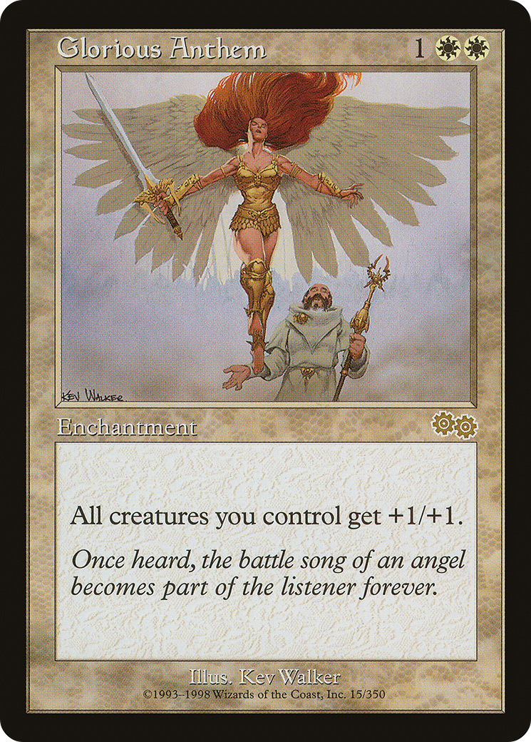 Glorious Anthem (USG-015) - Urza's Saga - Premium MTG Single from Wizards of the Coast - Just $1.93! Shop now at Game Crave Tournament Store