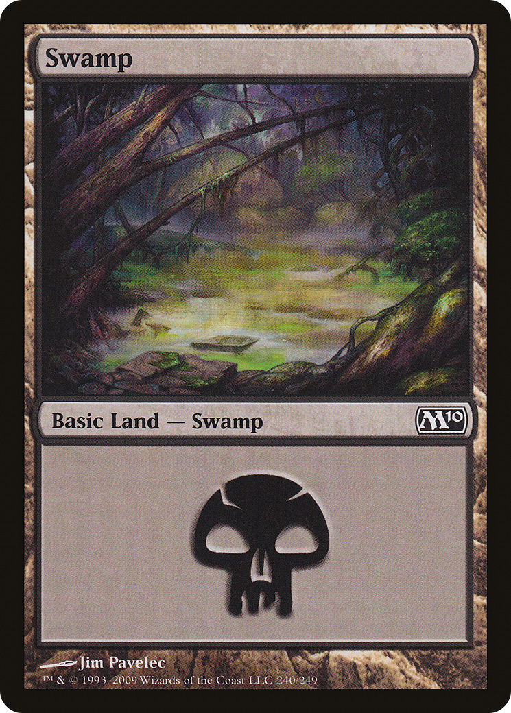 Swamp (M10-240) - Magic 2010 Foil - Premium MTG Single from Wizards of the Coast - Just $1.08! Shop now at Game Crave Tournament Store