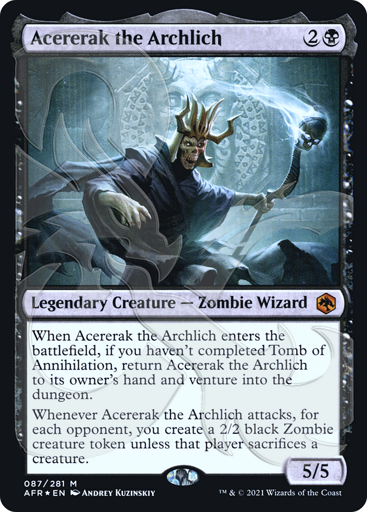 Acererak the Archlich (PAFR-87A) - Adventures in the Forgotten Realms Promos Foil - Premium MTG Single from Wizards of the Coast - Just $14.52! Shop now at Game Crave Tournament Store