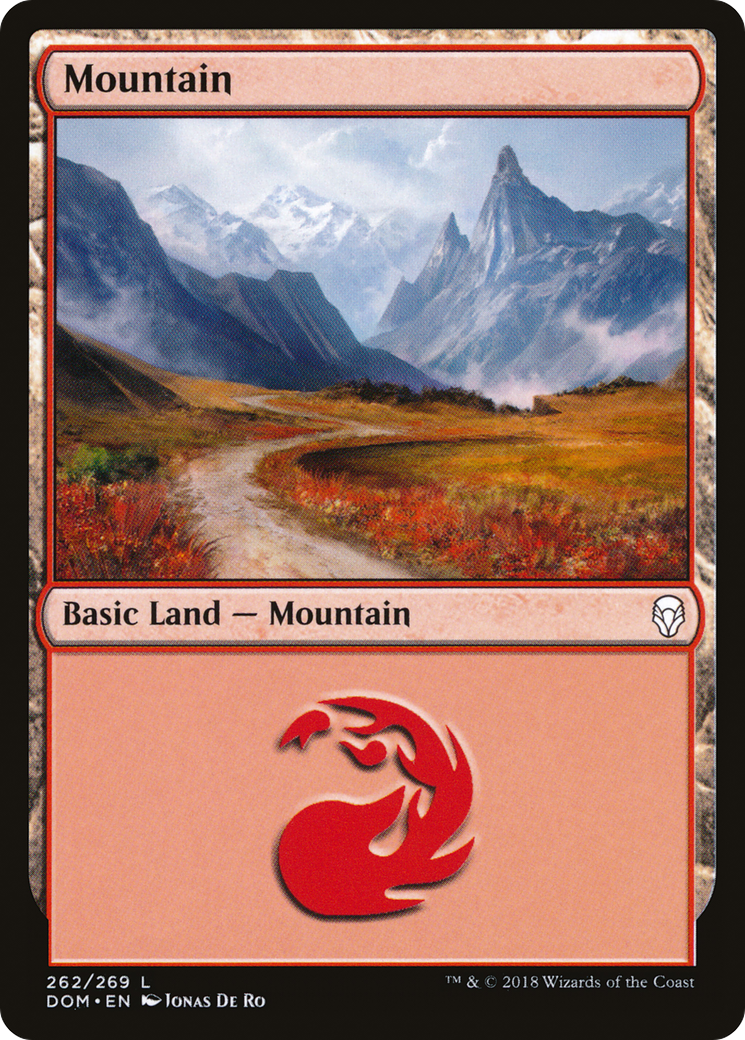Mountain (DOM-262) - Dominaria - Premium MTG Single from Wizards of the Coast - Just $0.08! Shop now at Game Crave Tournament Store