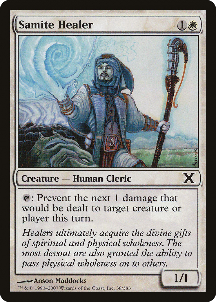 Samite Healer (10E-038) - Tenth Edition - Premium MTG Single from Wizards of the Coast - Just $0.08! Shop now at Game Crave Tournament Store