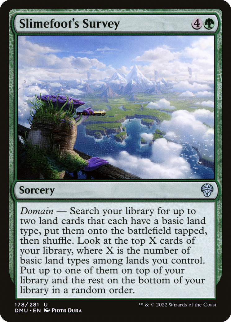 Slimefoot's Survey (DMU-178) - Dominaria United - Premium MTG Single from Wizards of the Coast - Just $0.08! Shop now at Game Crave Tournament Store
