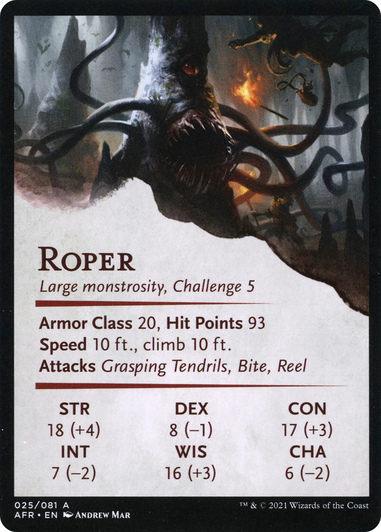 Lurking Roper // Roper (AAFR-025) - Adventures in the Forgotten Realms Art Series (Borderless) - Premium MTG Single from Wizards of the Coast - Just $0! Shop now at Game Crave Tournament Store