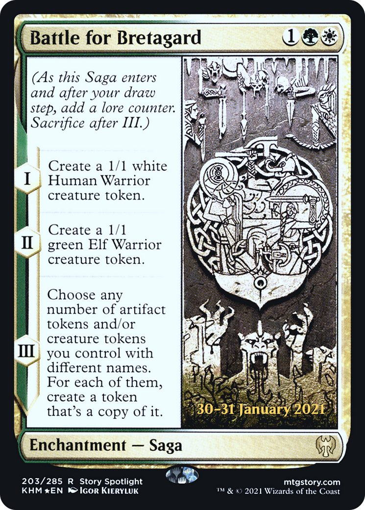 Battle for Bretagard (PKHM-203S) - Kaldheim Promos Foil - Premium MTG Single from Wizards of the Coast - Just $1.05! Shop now at Game Crave Tournament Store