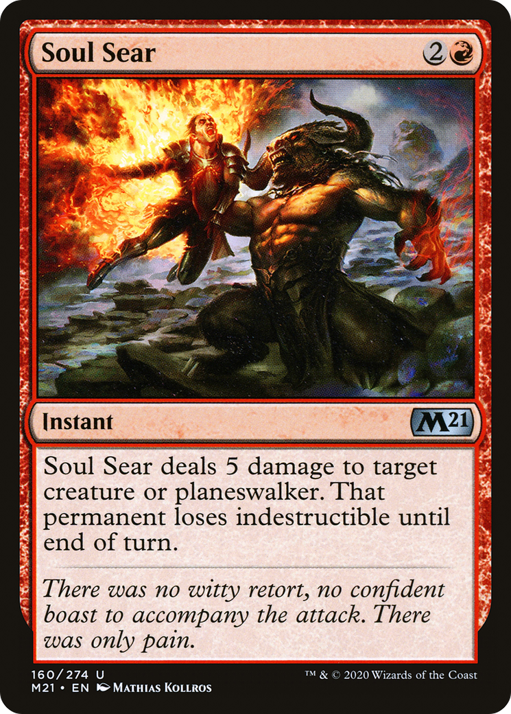 Soul Sear (M21-160) - Core Set 2021 Foil - Premium MTG Single from Wizards of the Coast - Just $0.26! Shop now at Game Crave Tournament Store