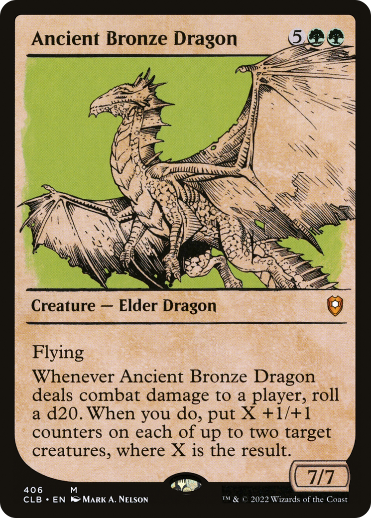 Ancient Bronze Dragon (CLB-406) - Commander Legends: Battle for Baldur's Gate: (Showcase) Foil - Premium MTG Single from Wizards of the Coast - Just $4.97! Shop now at Game Crave Tournament Store