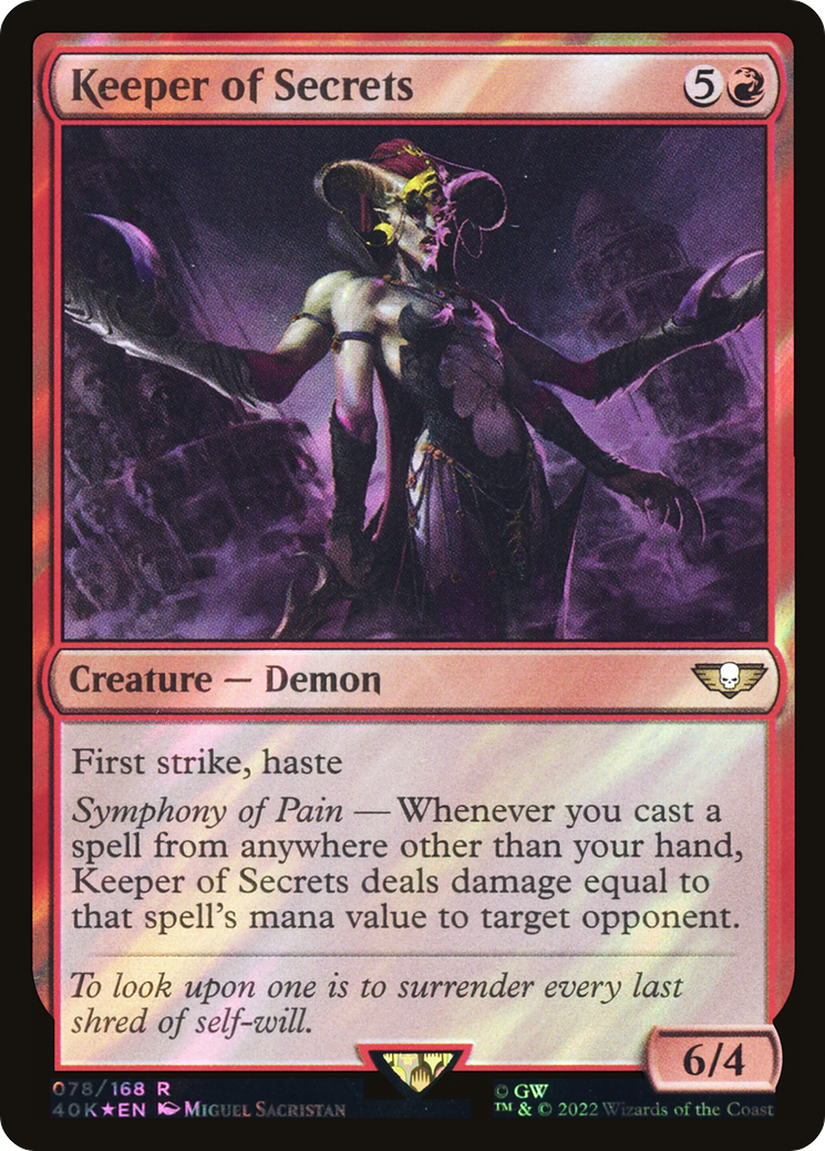 Keeper of Secrets (40K-78★) - Warhammer 40,000 Commander Foil - Premium MTG Single from Wizards of the Coast - Just $2.22! Shop now at Game Crave Tournament Store